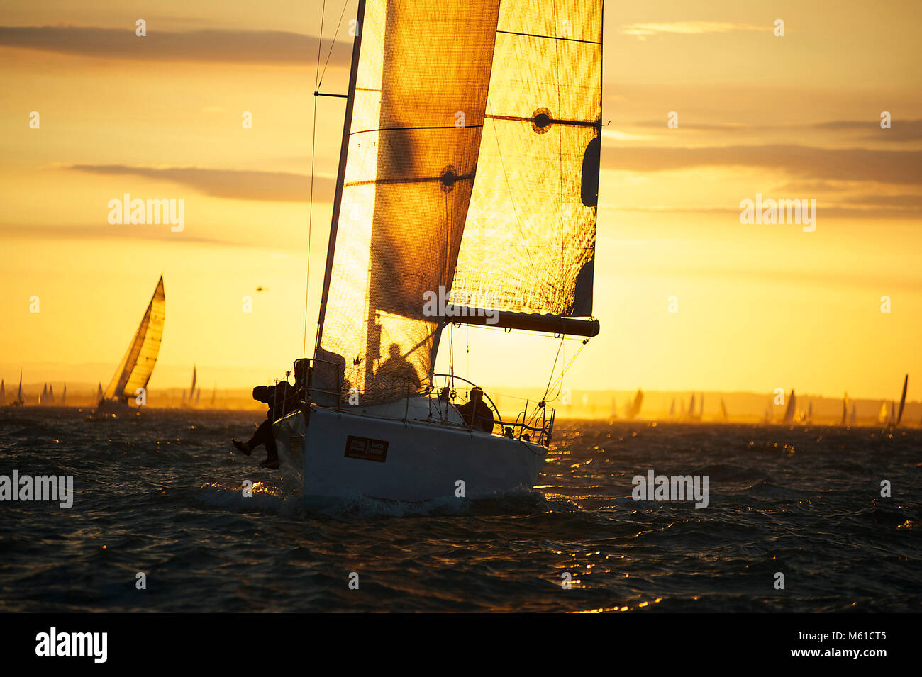 Loco Sailocity beim Round the Island Race Start, Sydney 40 in IRC Division 0 Stockfoto