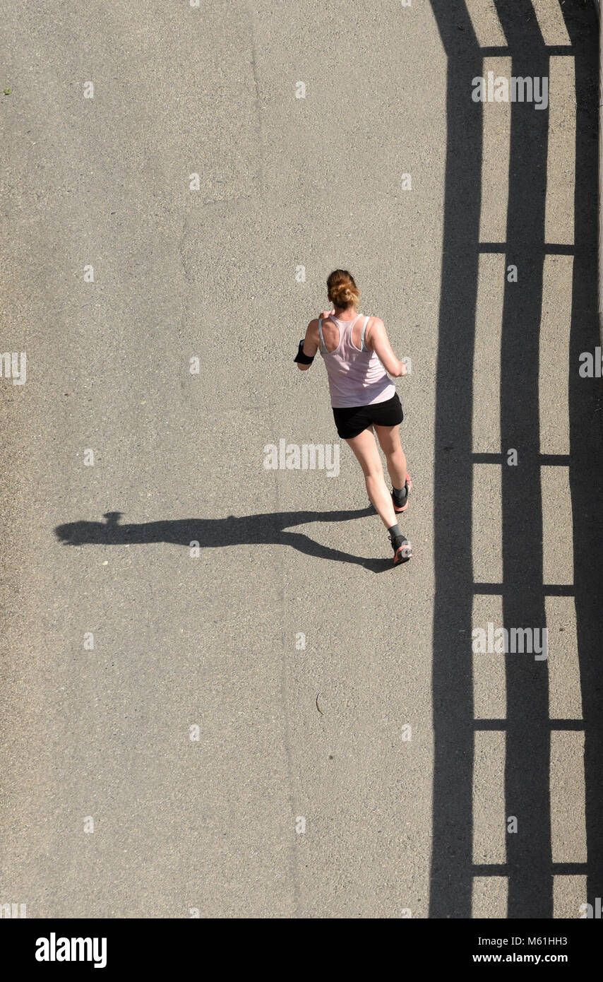 Laufen, Sport, Ansicht von oben Stockfoto