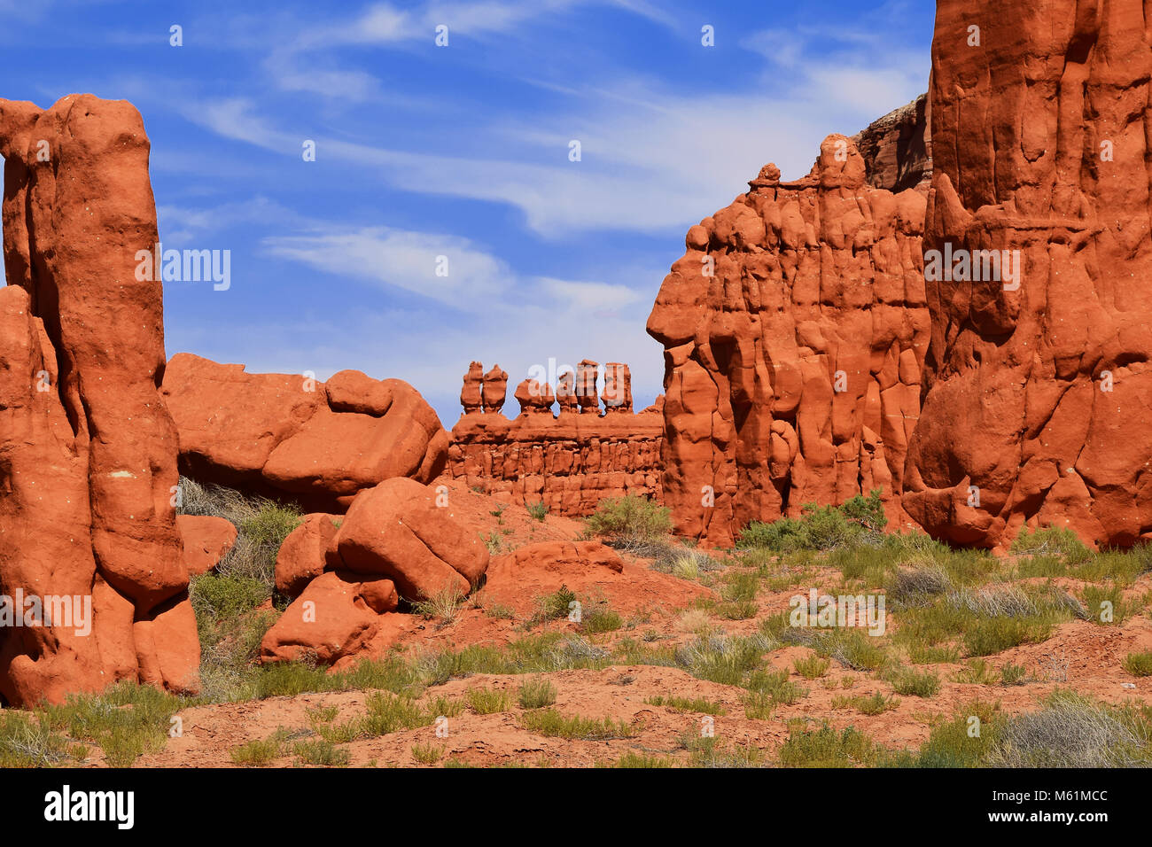 Hoodoos in der Nähe von vier Ecken im Südwesten von Colorado Stockfoto