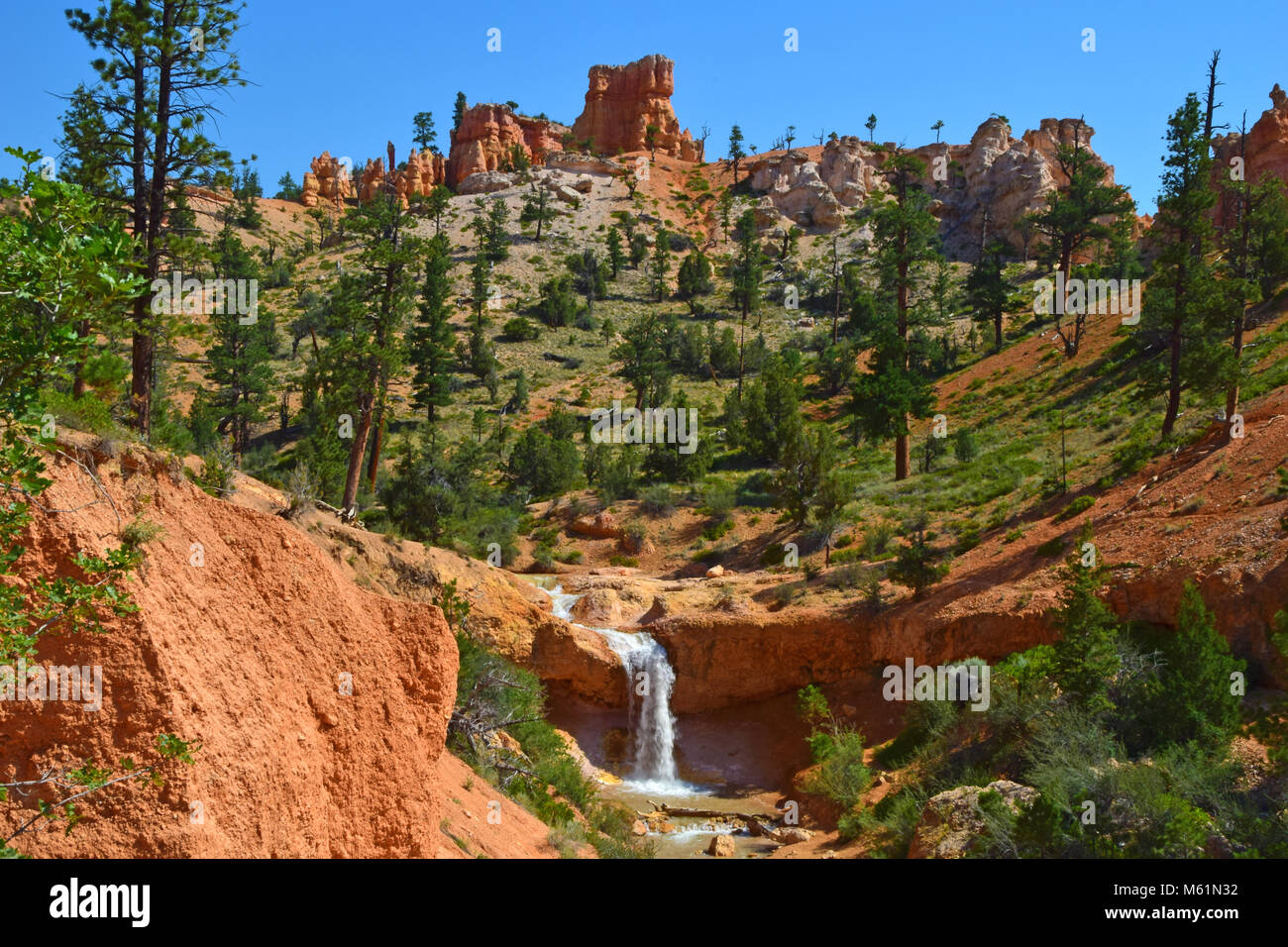 Wasserfall im Red Canyon im südlichen Utah Stockfoto