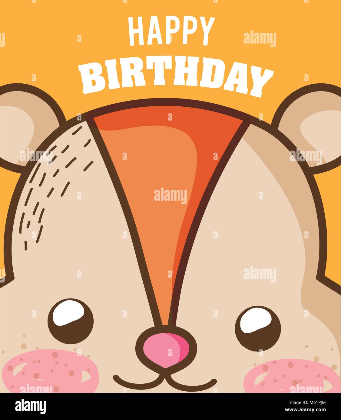 Herzlichen Glückwunsch zum Geburtstag Sie hamster Cartoon Stock