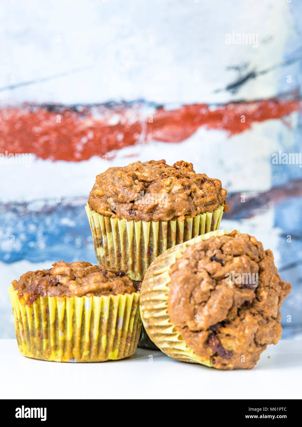 Hausgemachten leckeren, gesunden Muffins Stockfoto