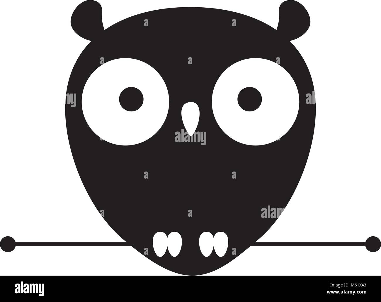 Cute Eule Logo Stock Vektor