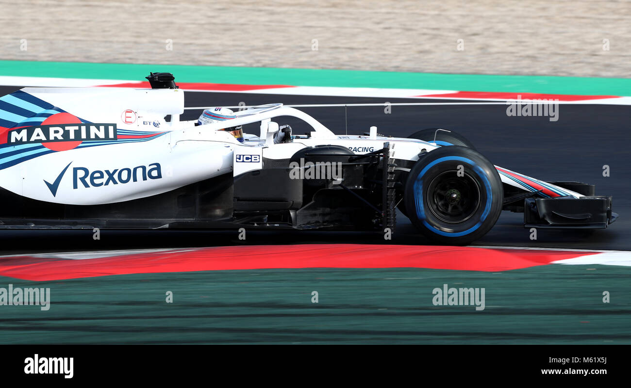 Williams' Sergei Sirotkin während Tages zwei vor der Saison auf dem Circuit de Barcelona-Catalunya, Barcelona. PRESS ASSOCIATION Foto. Bild Datum: Dienstag, 27. Februar 2018. Siehe PA Geschichte AUTO Barcelona. Photo Credit: Tim Goode/PA-Kabel. Einschränkungen: Nur für den redaktionellen Gebrauch bestimmt. Kommerzielle Nutzung mit vorheriger Zustimmung von Teams. Stockfoto