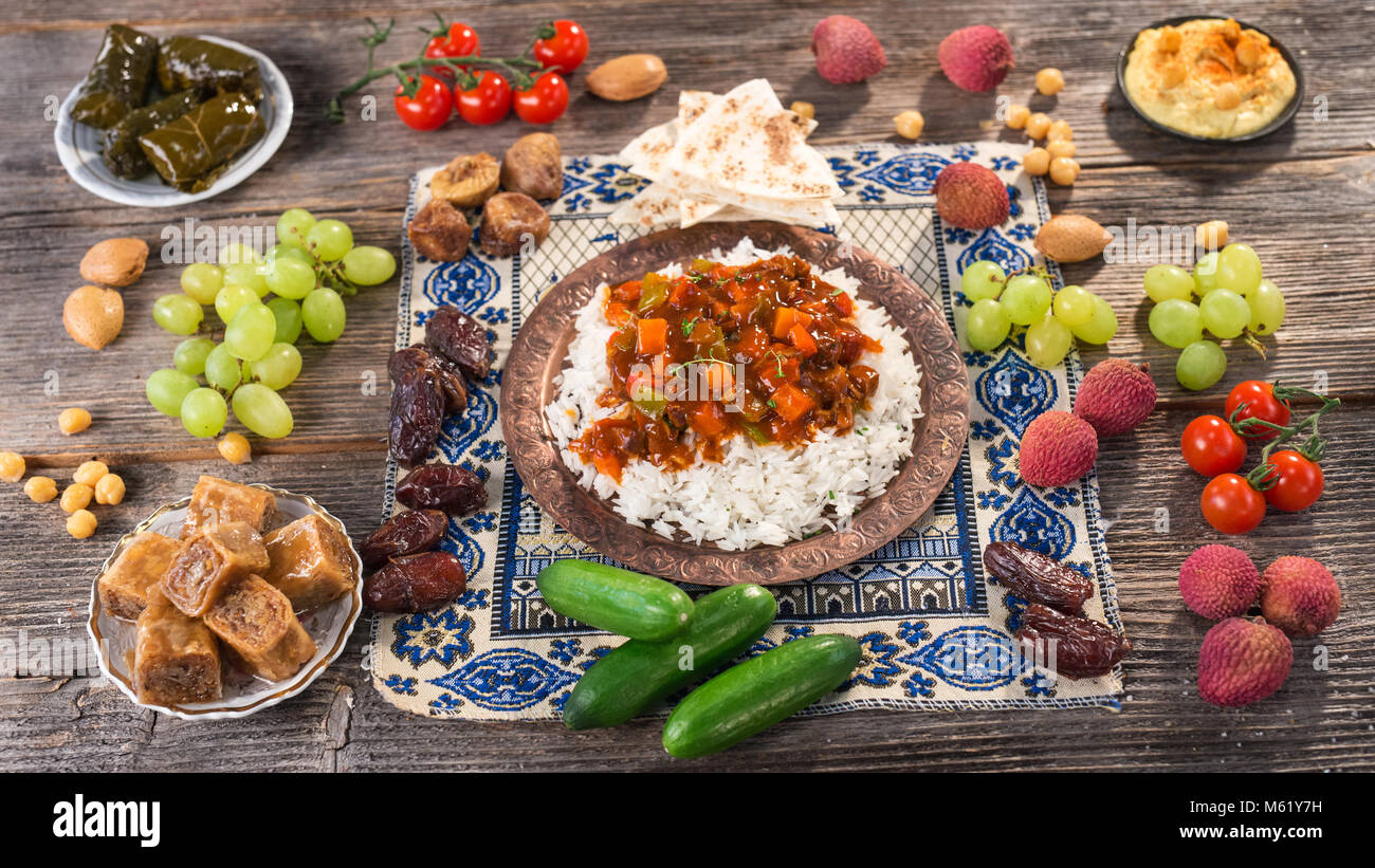 Ifthar Abendessen für Ramadan Stockfoto