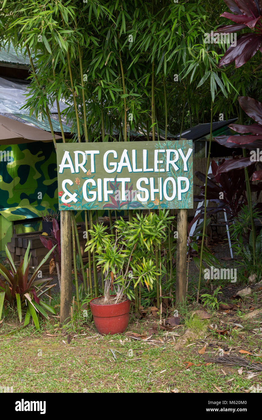 Art Gallery an der Strasse nach Hana auf der Insel Maui, Hawaii. Stockfoto