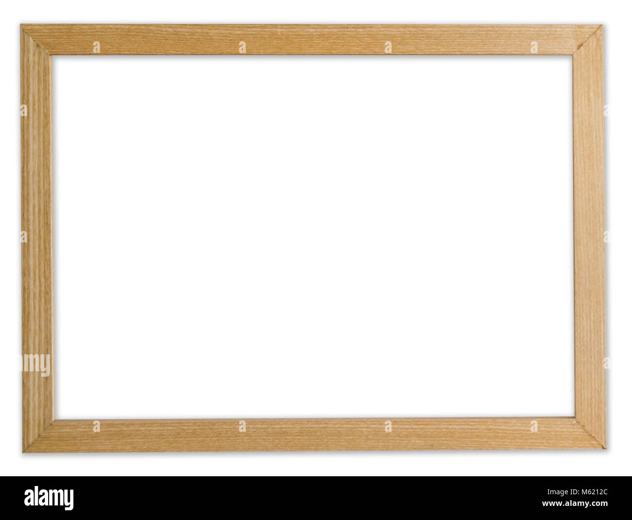 Holz Rahmen Foto auf isolierten weißen Hintergrund mit Freistellungspfaden. Stockfoto