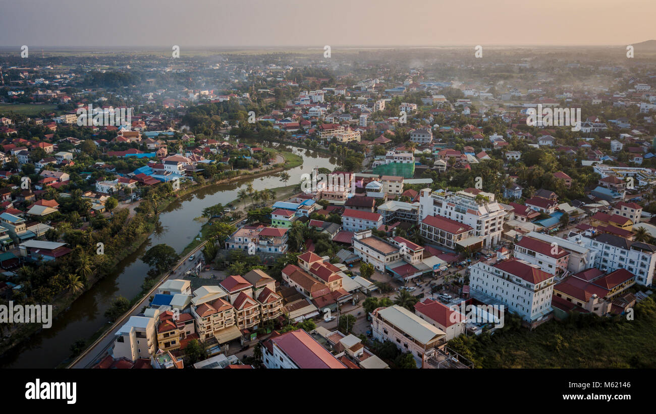 Siem Reap, Kambodscha, drone Fotografie Stockfoto