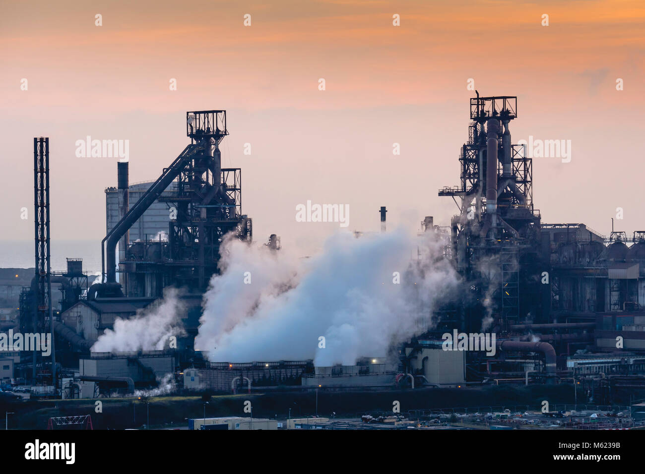 Port Talbot Stahlwerk Tata Steel Port Talbot West Glamorgan Wales Stockfoto