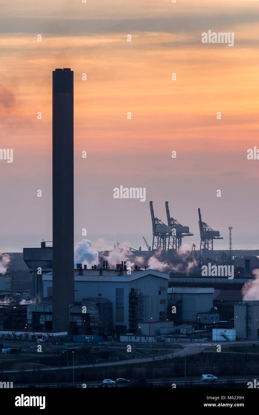 Port Talbot Stahlwerk Tata Steel Port Talbot West Glamorgan Wales Stockfoto