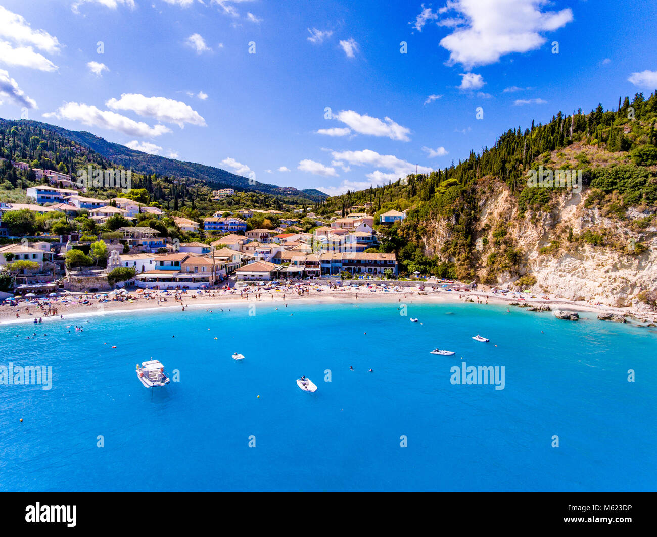 Agios Nikitas Lefkas Griechenland Stockfoto