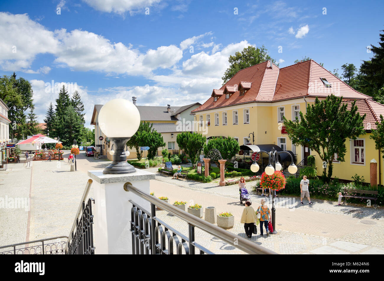 Polanica Zdroj (dt.: altheide-bad), spa Stadt in der Provinz Niederschlesien, Polen, Europa. Stockfoto