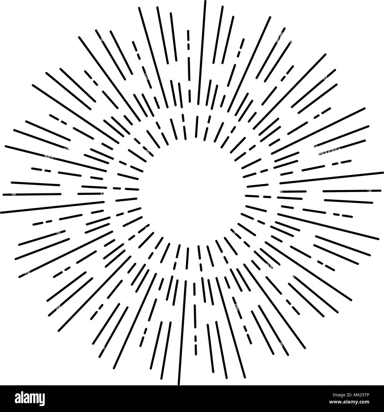 Vintage Sunburst, Sonnenstrahlen, Sunbeam, vektor design Element für Ihr Design Stockfoto