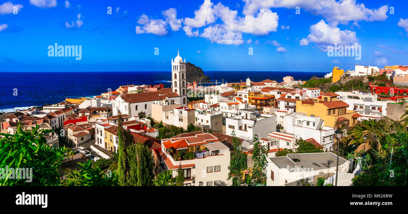 Beeindruckend Dorf Garachico, Teneriffa, Spanien. Stockfoto