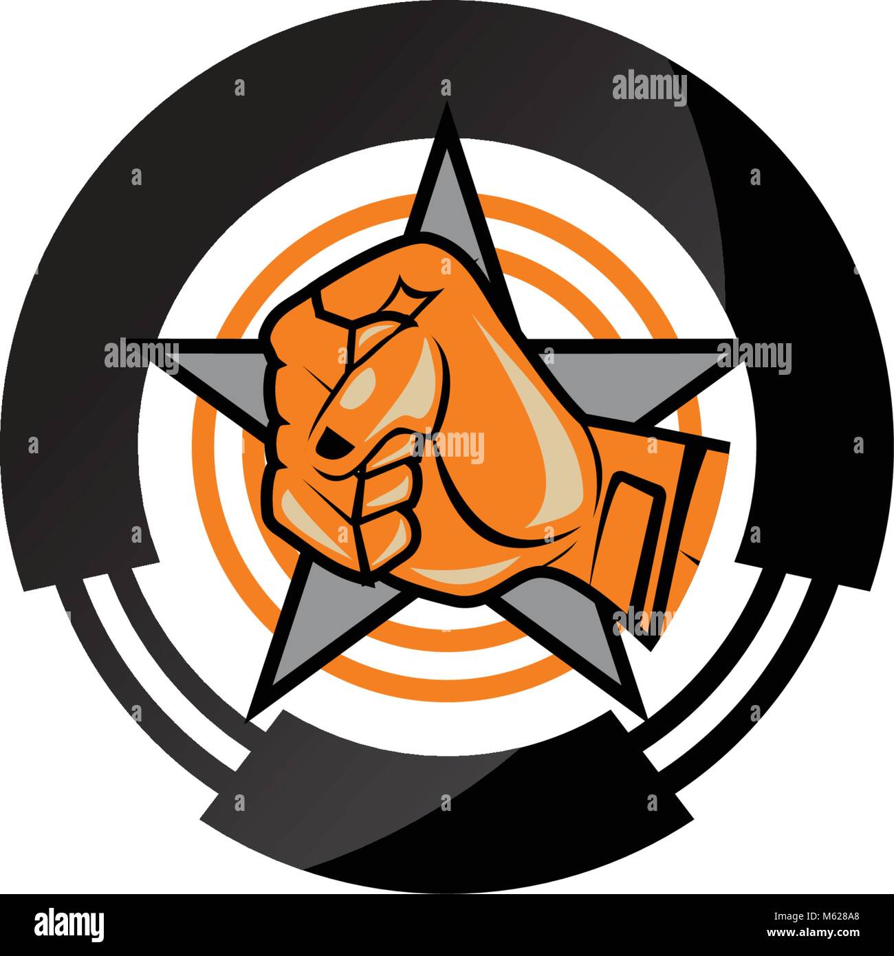 Hand Star Logo Design Template Vector Stock Vektor