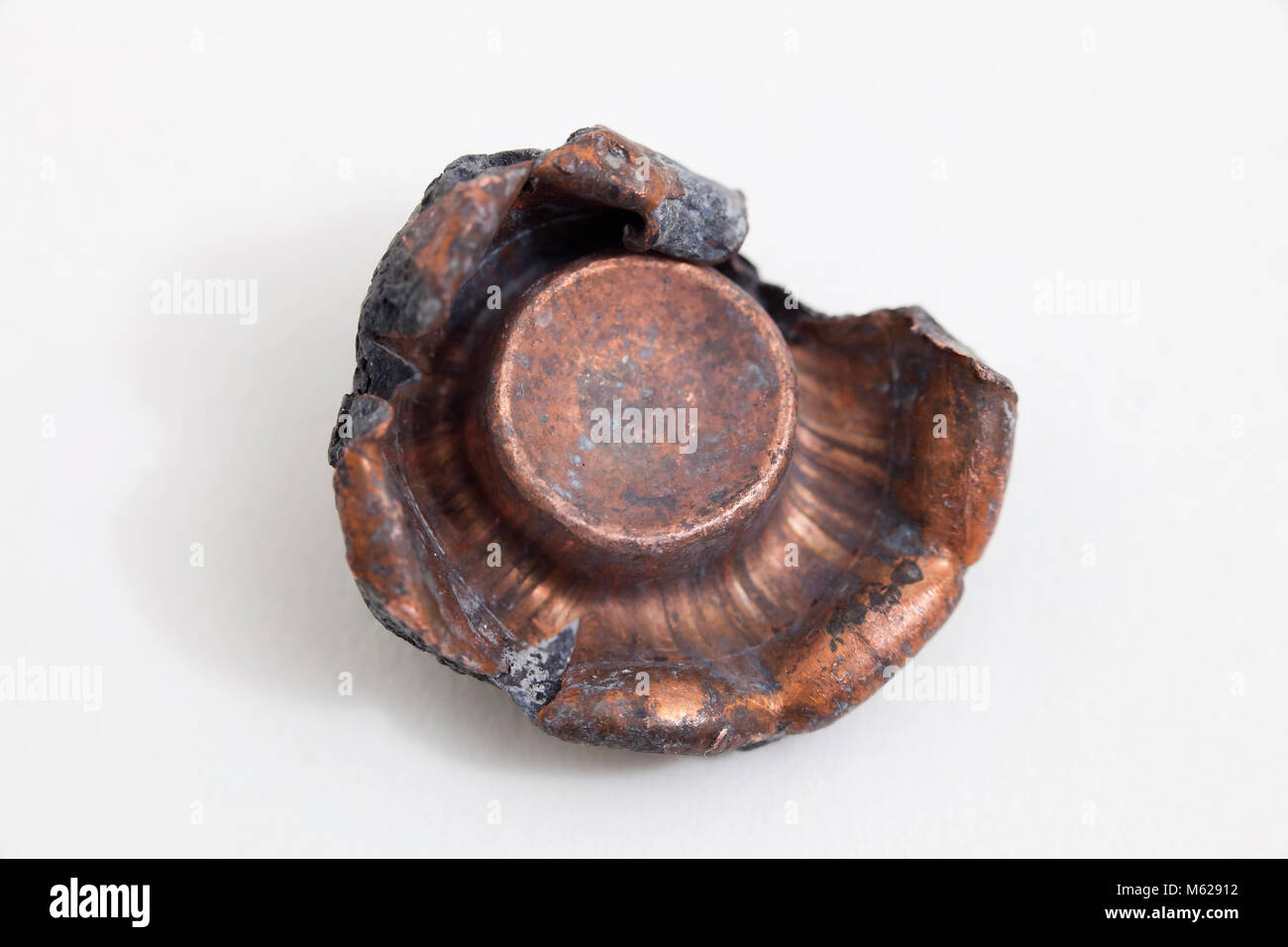 Wieder feuerte Bullet, Expansion, aka Erweiterung Aufzählungszeichen (dumdum Geschosse) Stockfoto