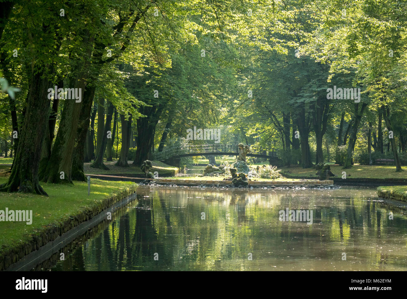 Der Hof Garten (Hofgarten) des Neues Schloss oder Neues Schloss, Bayreuth, Deutschland Stockfoto