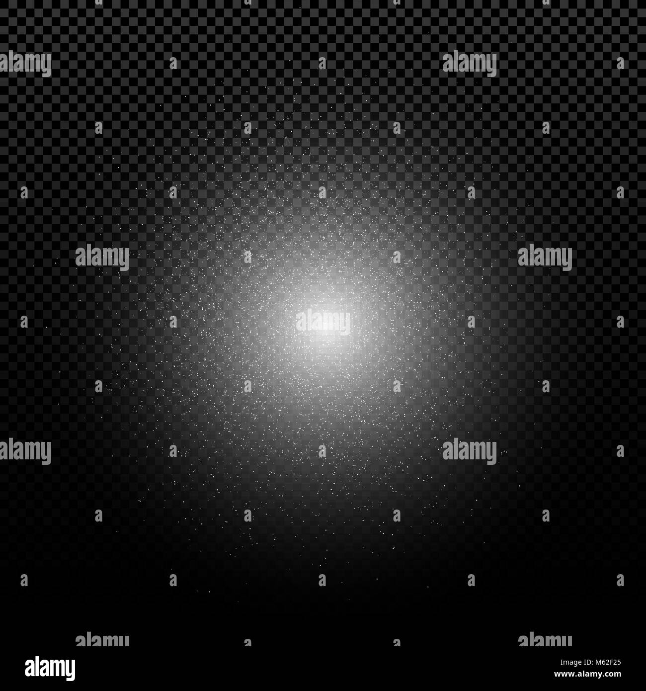 Abstrakte weißen Glanz. Weißes, Staub und Blicke. Grafisches Element für Ihre Konstruktion. Vector Illustration. EPS 10. Stock Vektor