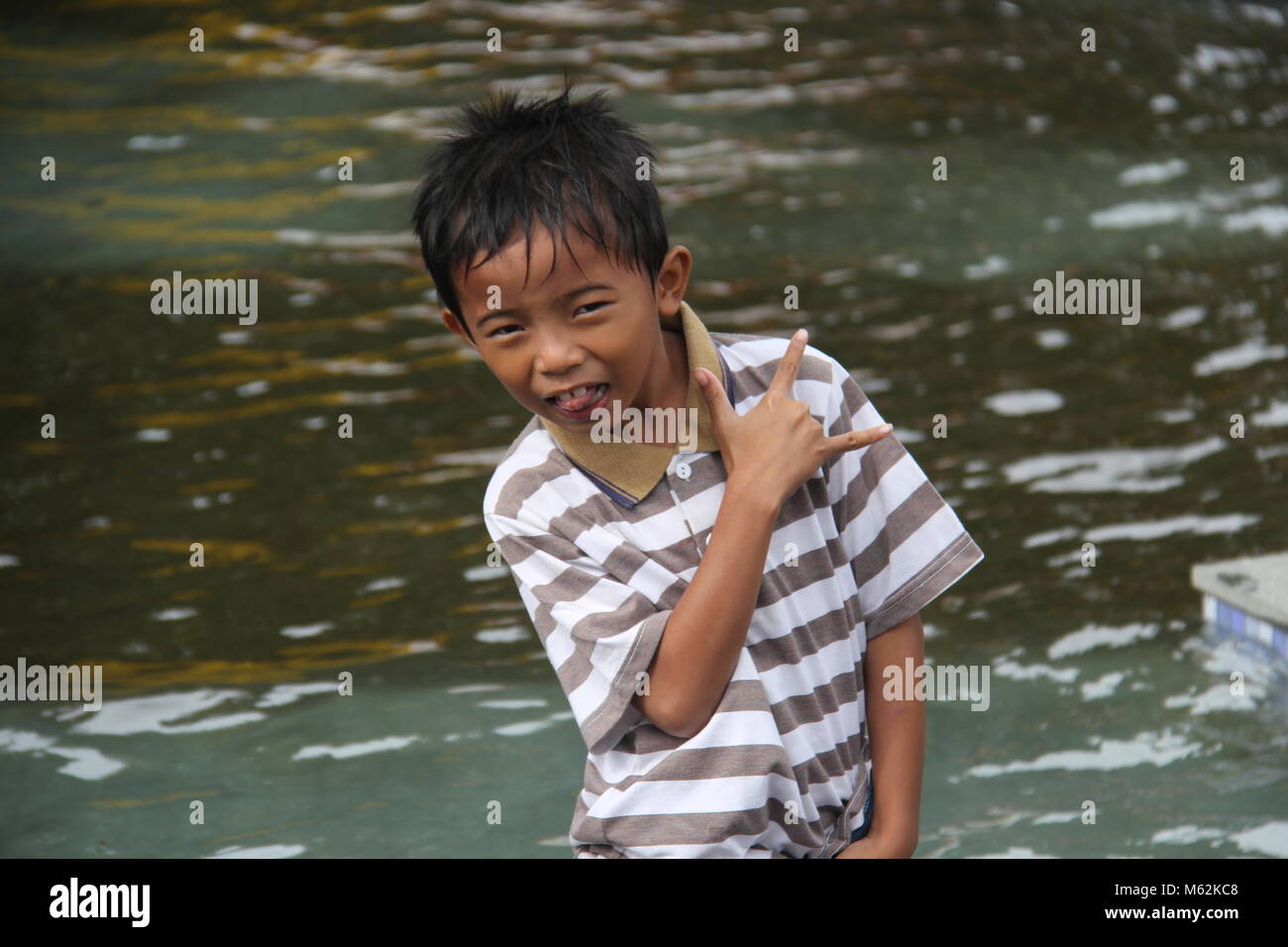 Indonesien Kinder spielen. Stockfoto