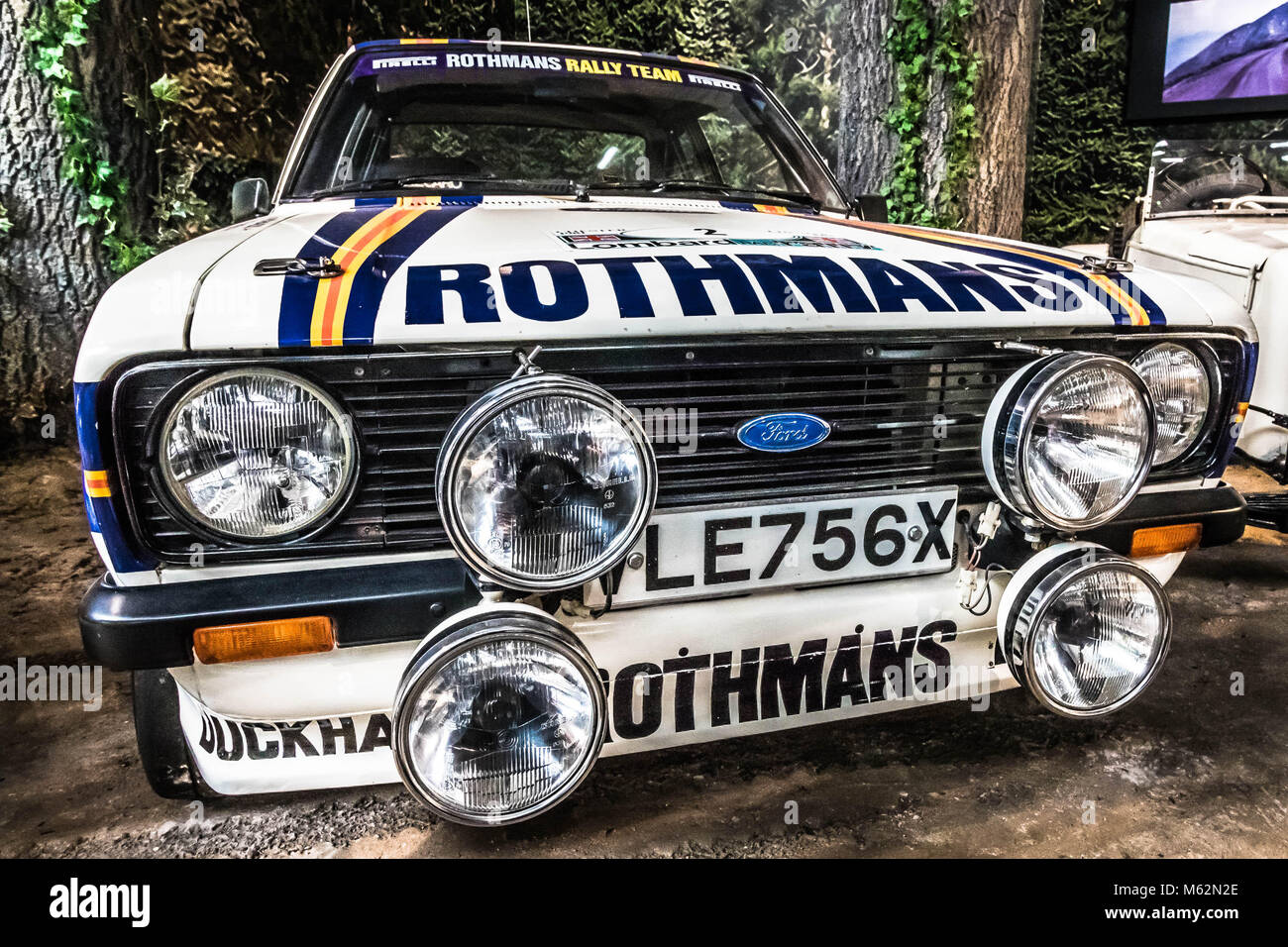 Ford Escort RS 1800 Rallye Auto auf Anzeige an Beaulieu Motor Museum Stockfoto