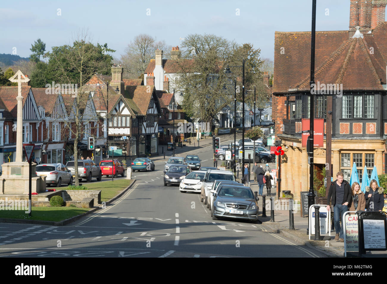 Die Hohe Straße in Haslemere, Surrey, Großbritannien Stockfoto