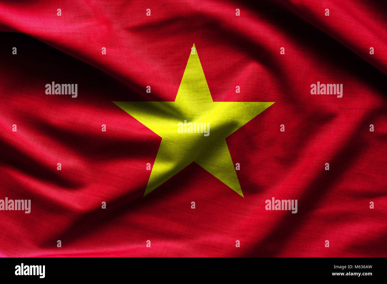Wehende Flagge von Vietnam Stockfoto
