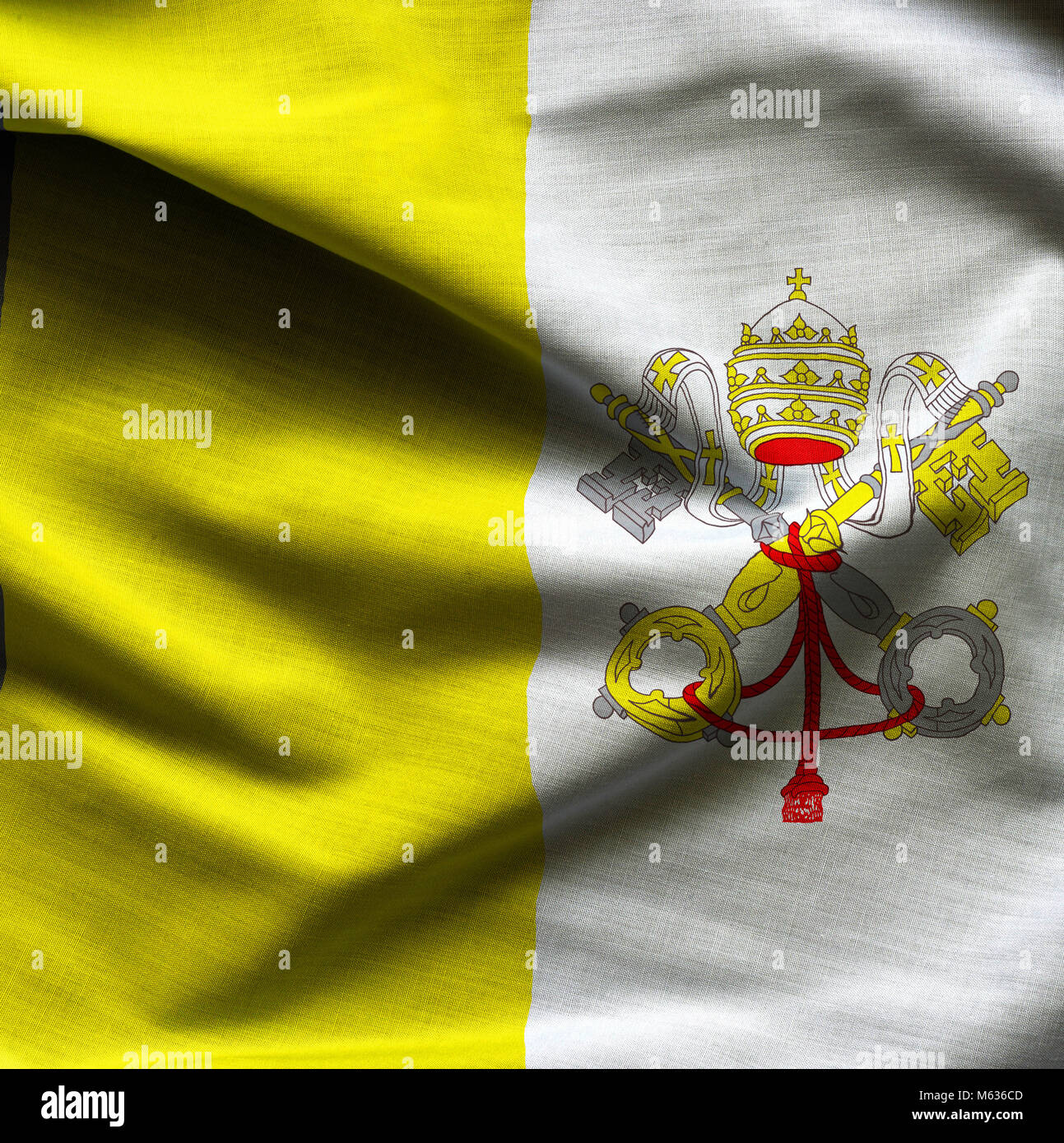 Flagge der Vatikanstadt Stockfoto