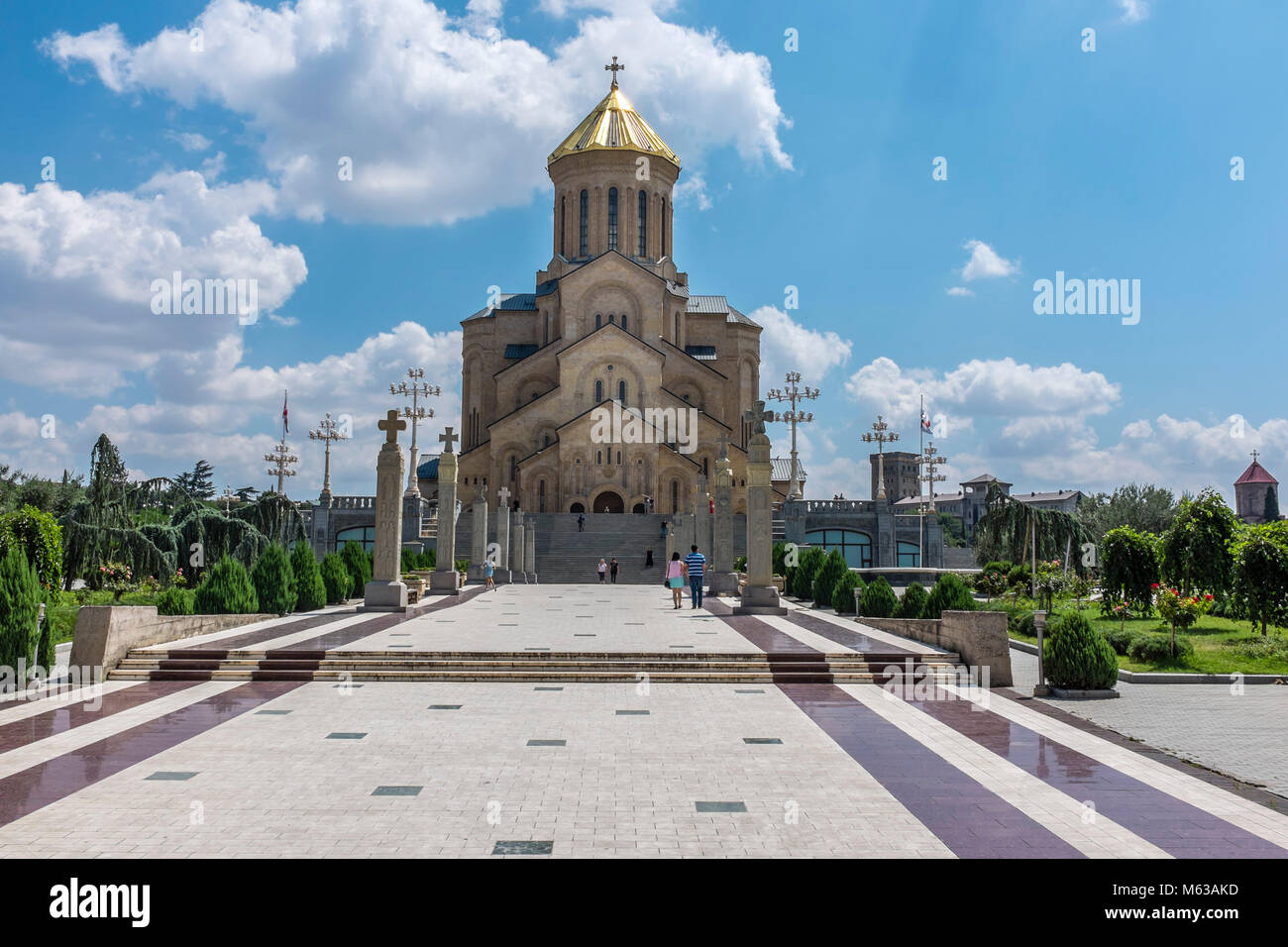 Die Dreifaltigkeitskirche, Tiflis, Georgien, Osteuropa. Auch als sameba Kathedrale bekannt. Stockfoto