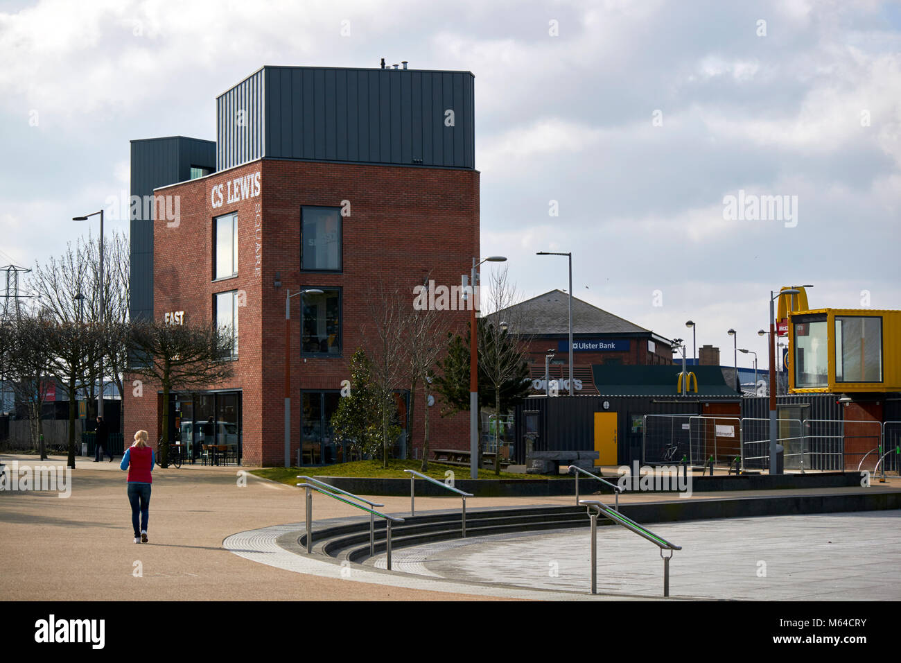 East Side Besucherzentrum und cs lewis Square in connswater in Ost Belfast Nordirland Stockfoto