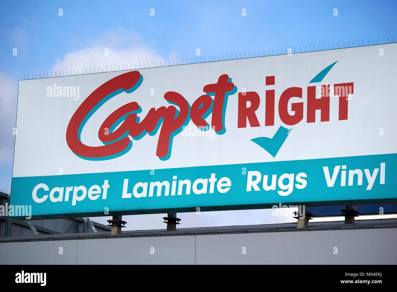 Carpetright Teppich store Logo in Großbritannien Stockfoto