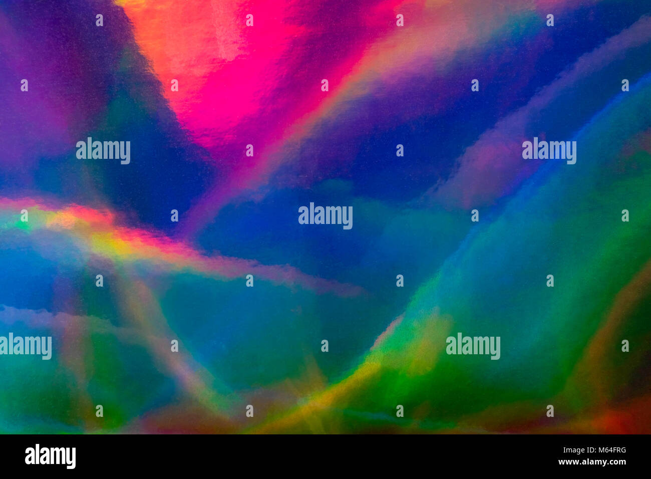 Spektrum abstrakt vaporwave holographische Hintergrund, trendigen bunten Kulisse in Neonfarben. Für kreatives Design, Web & Print Stockfoto