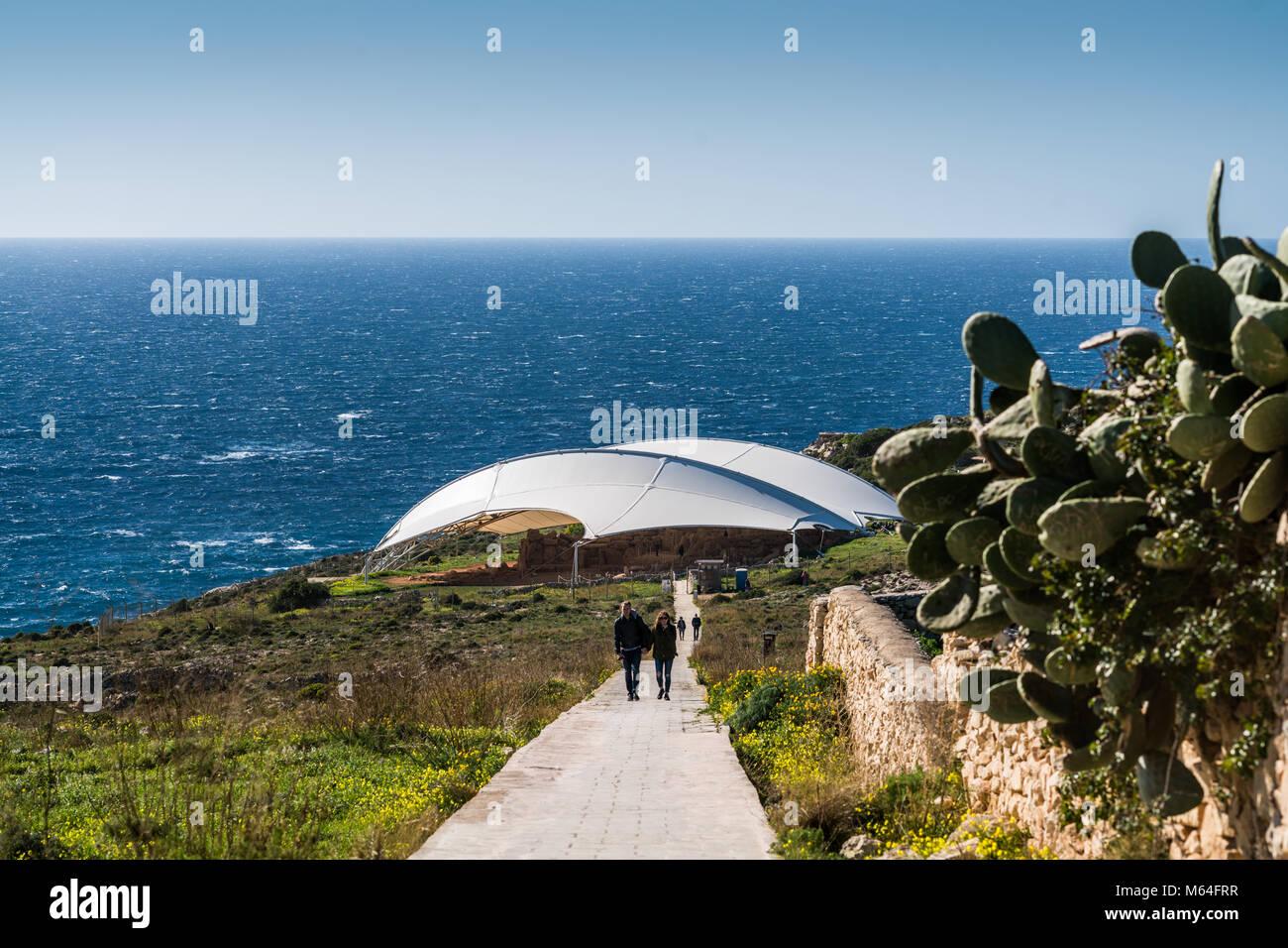 Mnajdra, Malta, Europa. Stockfoto