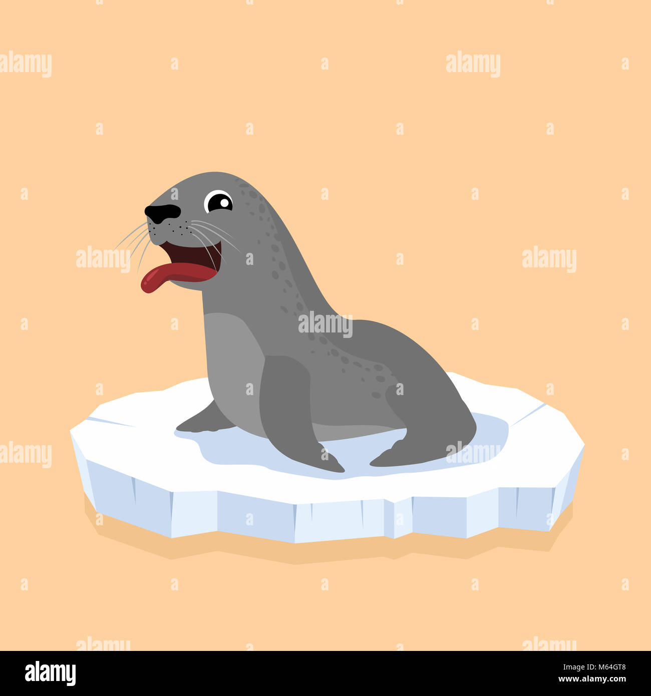 Cute Seal oder Seelöwe. Lustige Cartoon Illustration Stockfoto