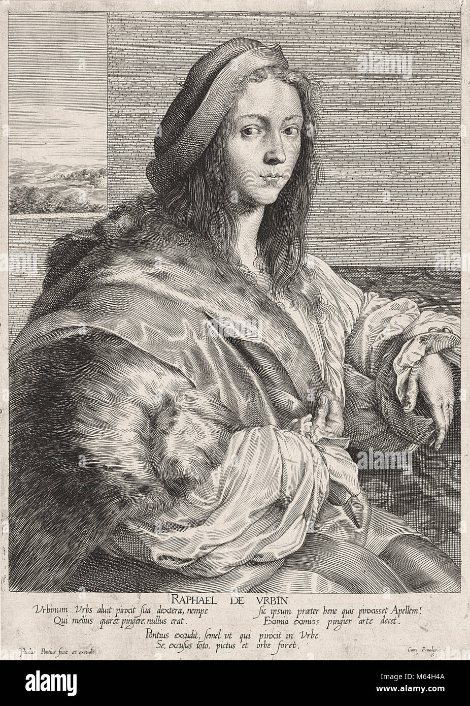 Paulus Pontius (aka Paulus du Pont) (1603-1658) - "Raphael de Urbin", 1630-40, nach Raffaels "Die Czartoryski Raphael" Stockfoto