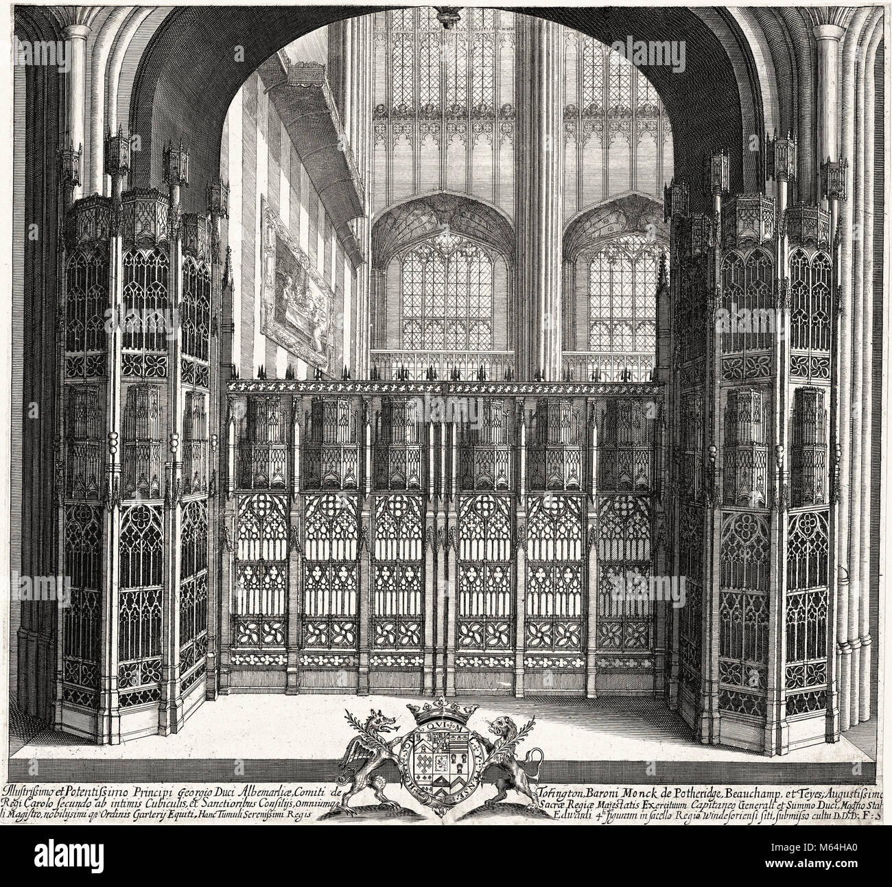 Wenzel Hollar - Grab von Edward IV - Windsor c 1665 Stockfoto