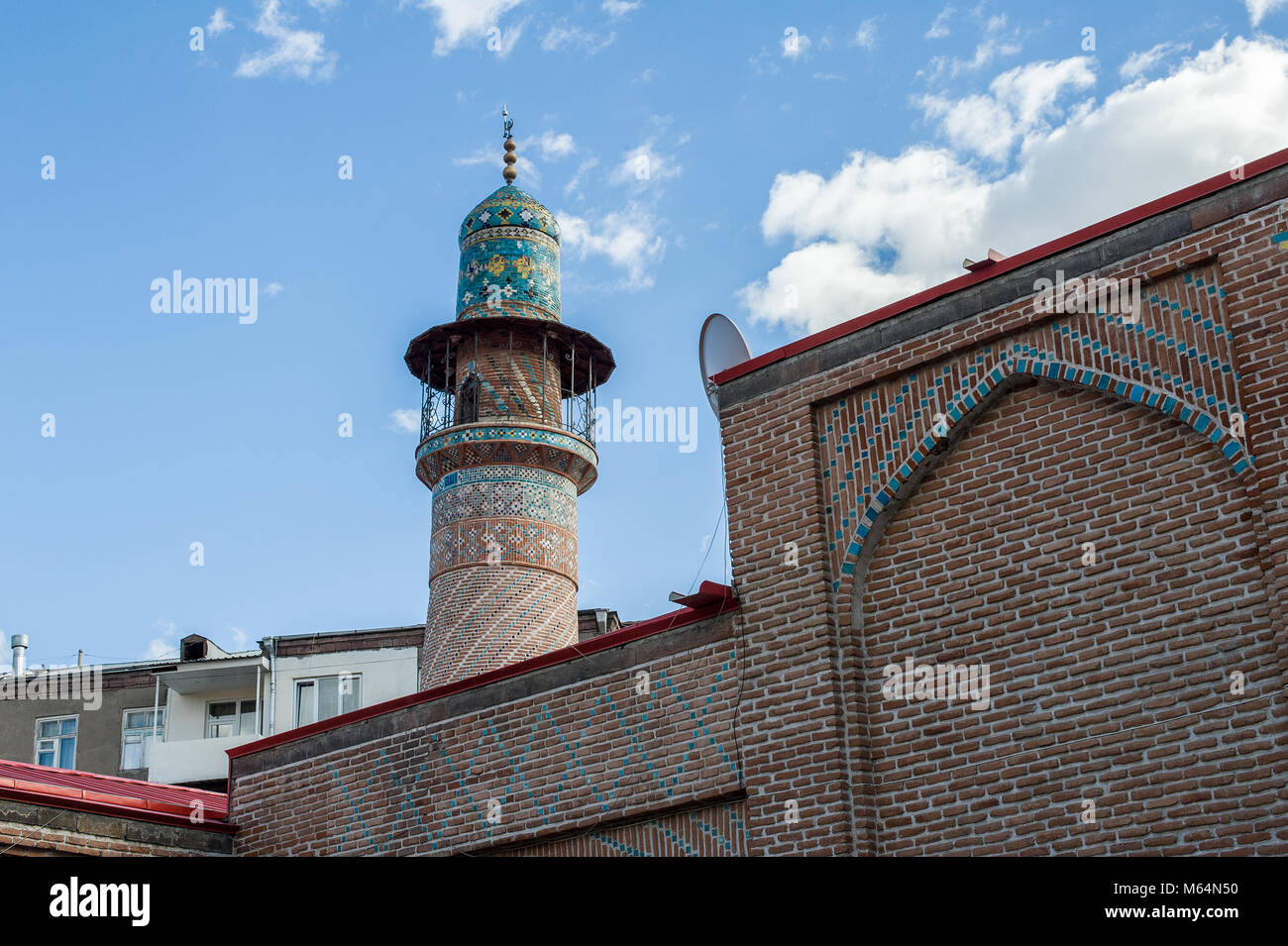 Die Blaue Moschee Masjed-e Kabud, ist eine Moschee in Eriwan, Armenien. Während der Zeit der Sowjetunion, weil der laizistische Politik, die Moschee angehalten seine Dienste Stockfoto