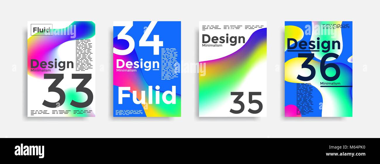 Abdeckungen vorlagen Sammlung mit Grafik geometrische Formen Stock Vektor