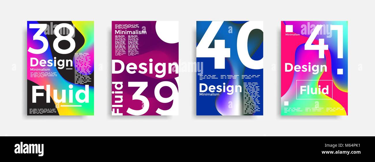 Abdeckungen vorlagen Sammlung mit Grafik geometrische Formen Stock Vektor