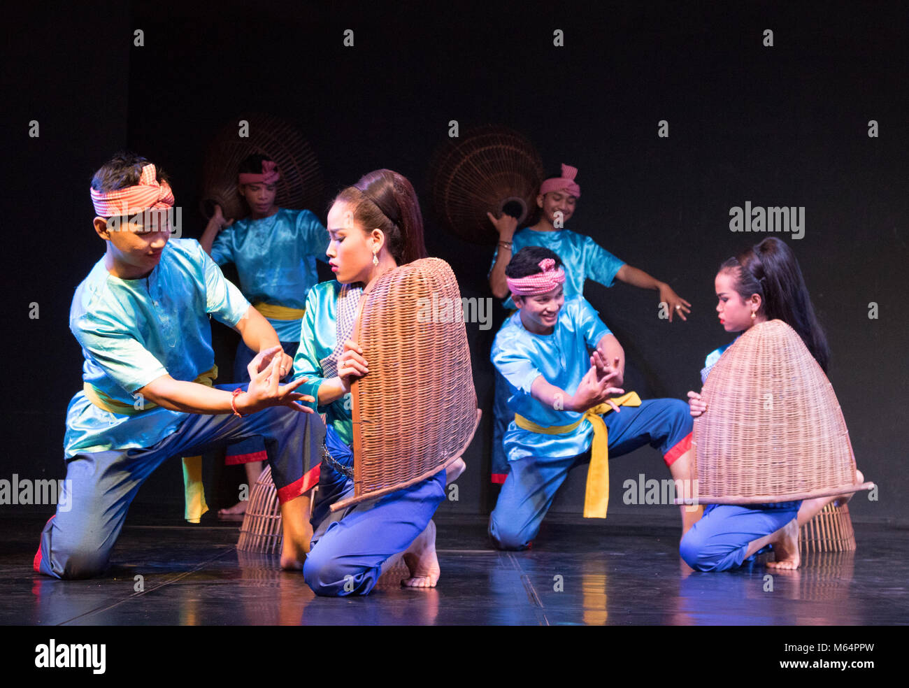 Kambodscha tanzen - Traditioneller Volkstanz, Phnom Penh, Kambodscha, Asien Stockfoto