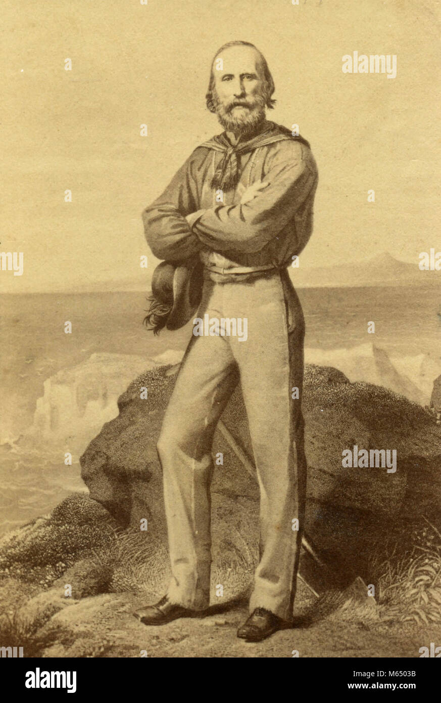 Italienischen General Giuseppe Garibaldi, 1860s Stockfoto