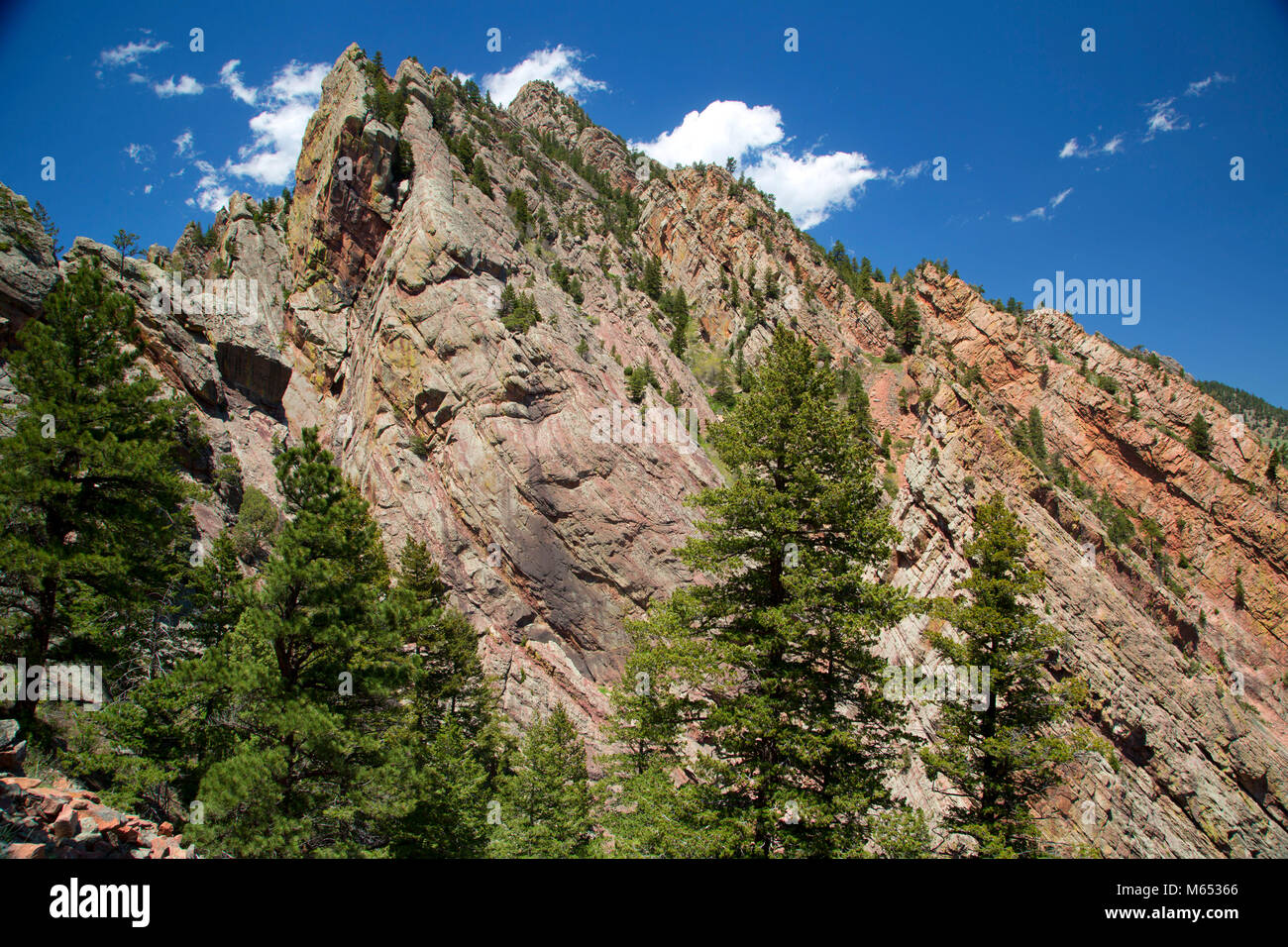 Canyon Klippen entlang Fowler Trail, Eldorado Canyon State Park, Colorado Stockfoto