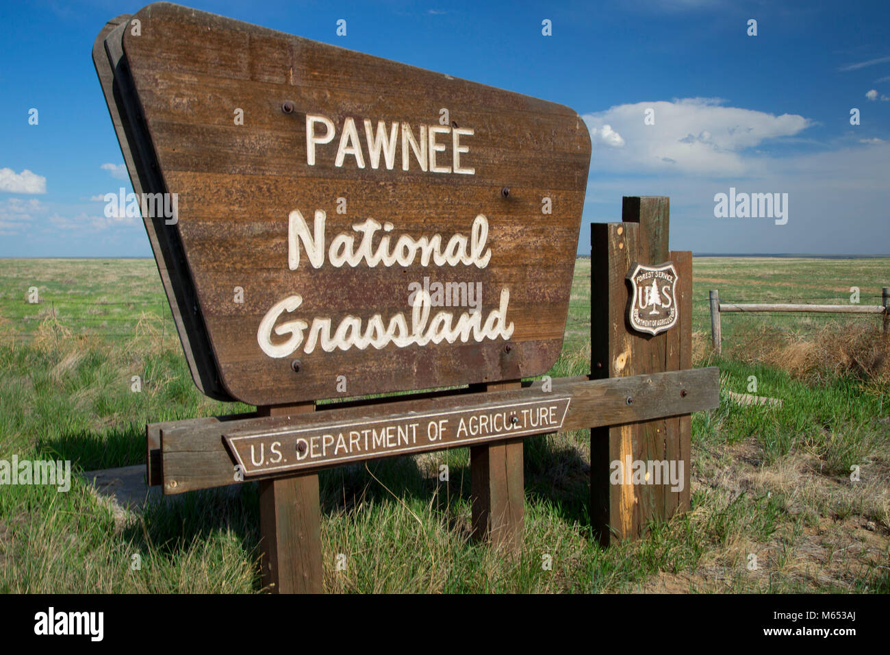Grünland, Pawnee National Grassland, Pawnee Pionier Trails malerischen und historischen Seitenweg, Colorado Stockfoto