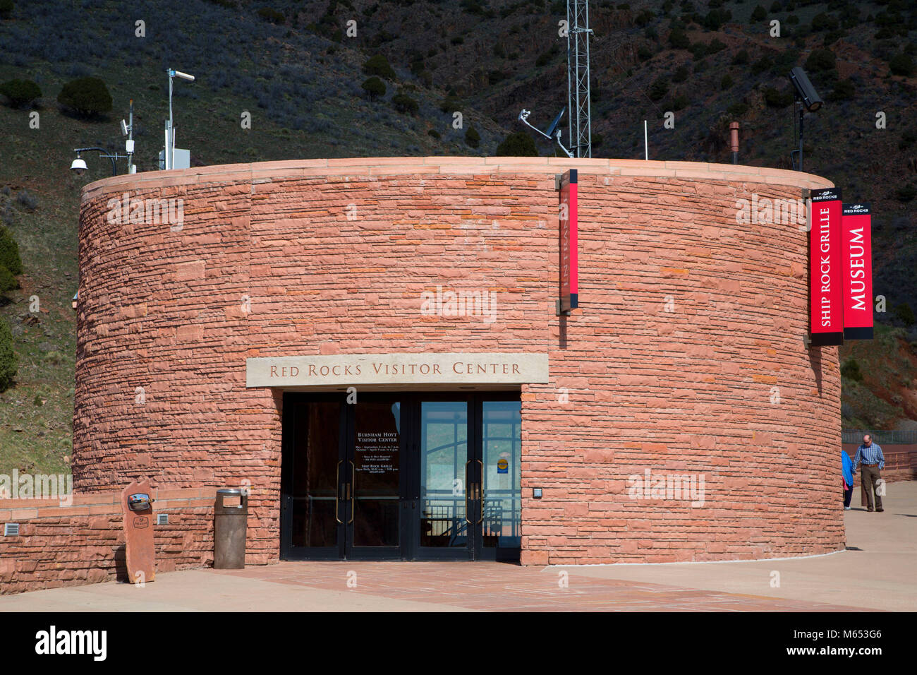 Besucherzentrum, Red Rocks Park, Jefferson County, Colorado Stockfoto