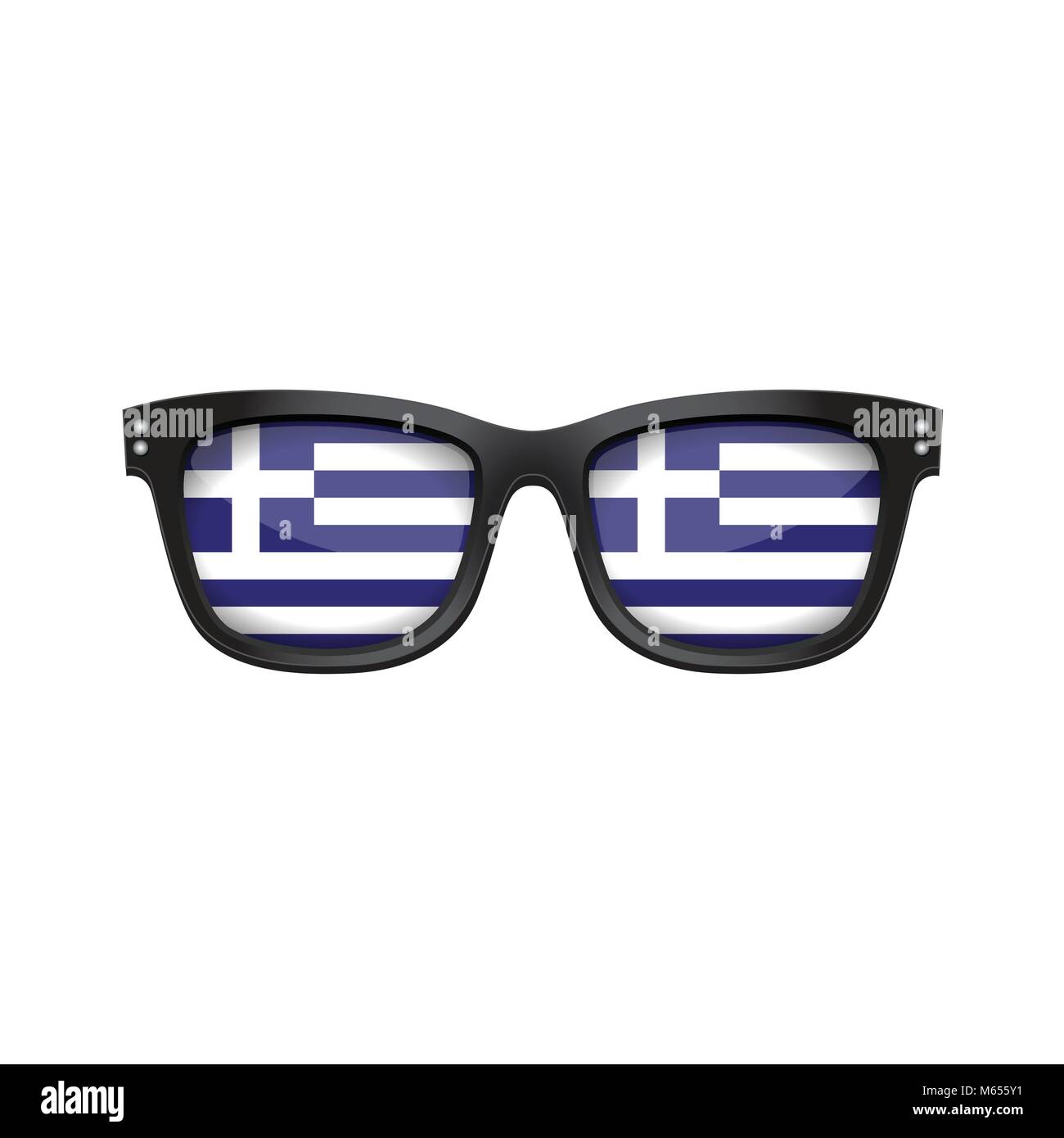 Griechenland Nationalflagge modische Sonnenbrillen Stock Vektor