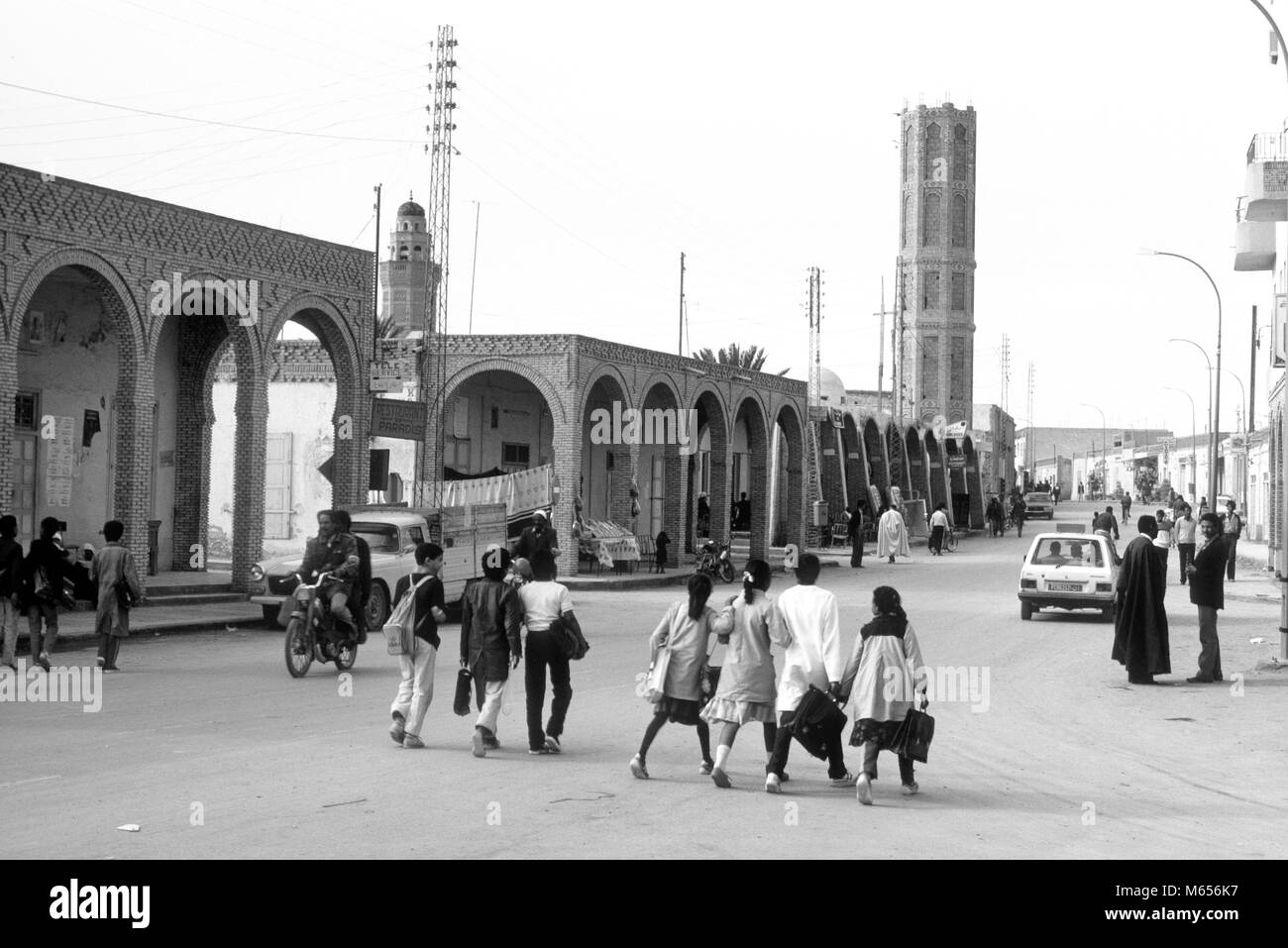 Street Scene, Douz, Tunesien 1984 Stockfoto