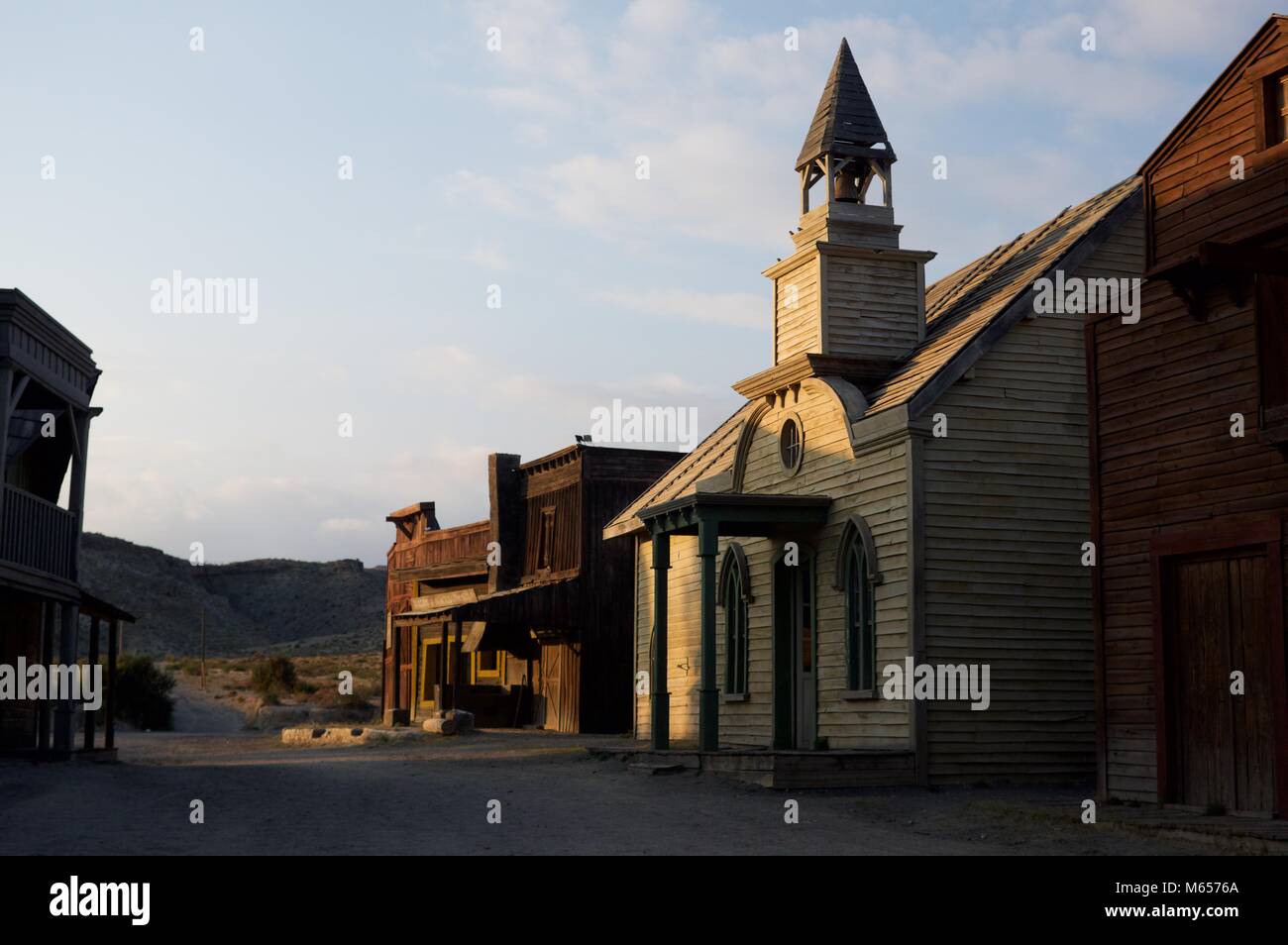 Einstellung der Fort Bravo Texas Hollywood Film Lage, Tabernas Spaniens. Stockfoto
