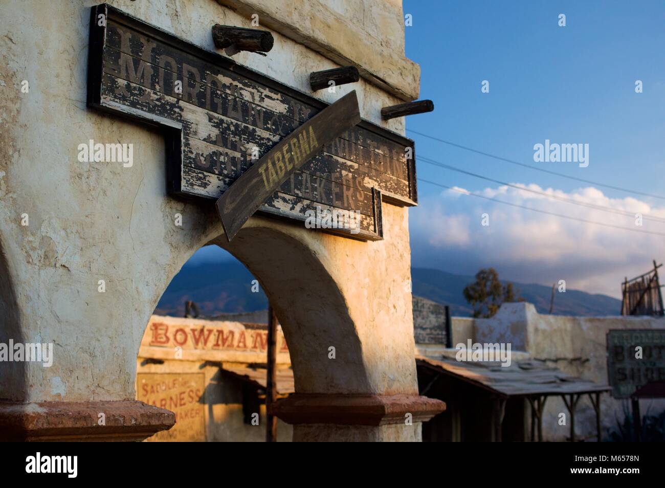 Einstellung der Fort Bravo Texas Hollywood Film Lage, Tabernas Spaniens. Stockfoto