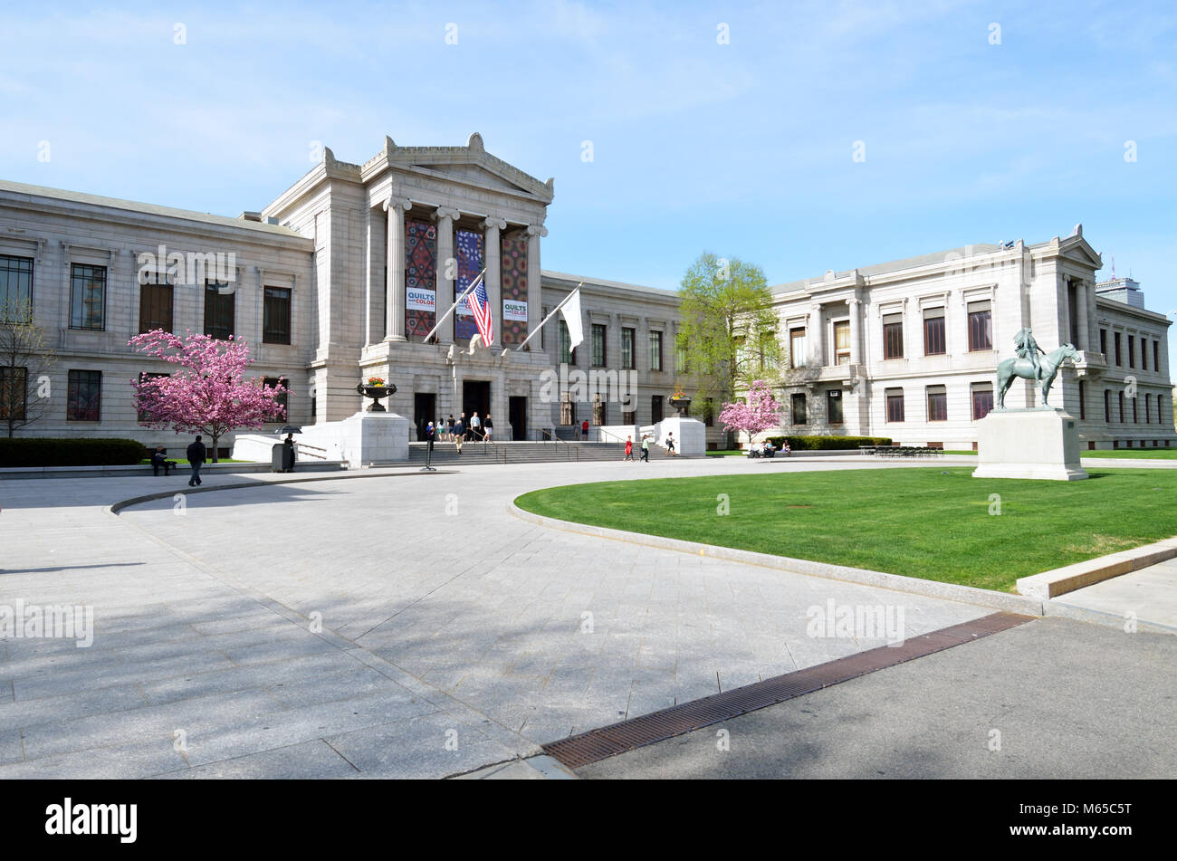 Das Museum der Schönen Künste in Boston Massachusetts vorne außen Stockfoto