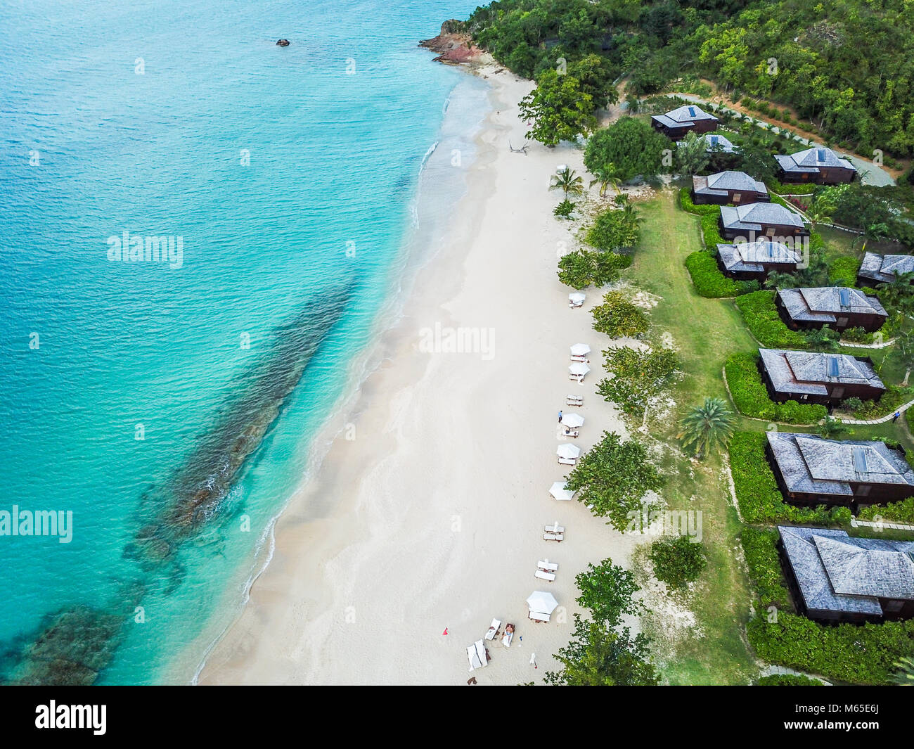 Hermitage Bay, Antigua Stockfoto