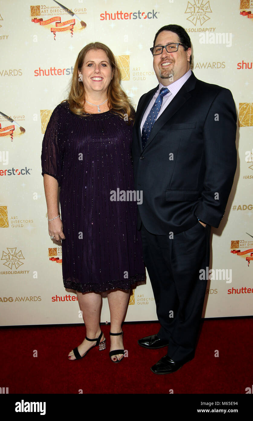 22. jährlichen Art Directors Guild Awards 2018 an der Ray Dolby Ballroom am Hollywood & Highland in Hollywood, Kalifornien. Mit: Francoise Cherry-Cohen, Jeff Cohen Wo: Los Angeles, Kalifornien, Vereinigte Staaten, wenn: 27 Jan 2018 Credit: Adriana Barraza/WENN.com M. Stockfoto